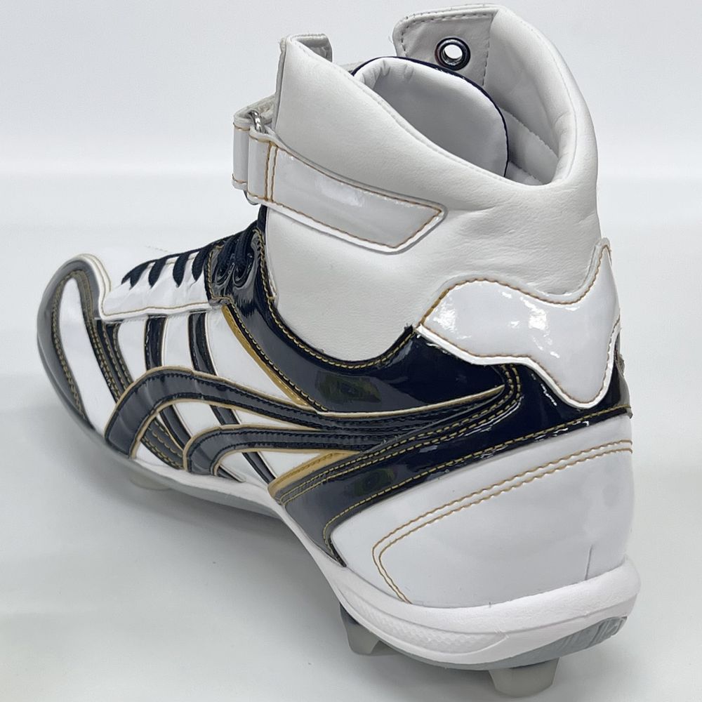 楽天市場】ホワイト×ネイビー アシックス 野球 ハイカットスパイク