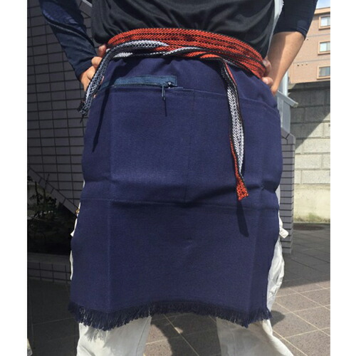 楽天市場】【1点までメール便も可能】帆前掛け 紺無地（チャック