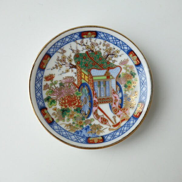 楽天市場】わけあり 屏風絵 5.7cm アンティーク ミニ 絵皿 4枚 セット