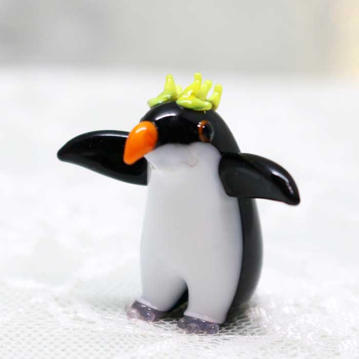楽天市場】ガラス細工 イワトビペンギン(飛び込み) ペンギン ぺんぎん