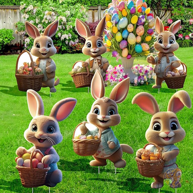 楽天市場】【クーポン配信中】イースター バニーデコレーション 屋外用