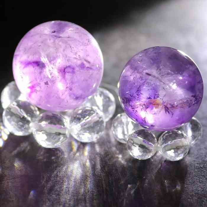 楽天市場】天然石 トラピッチェ アメジスト 丸玉 ミニ スフィア 20
