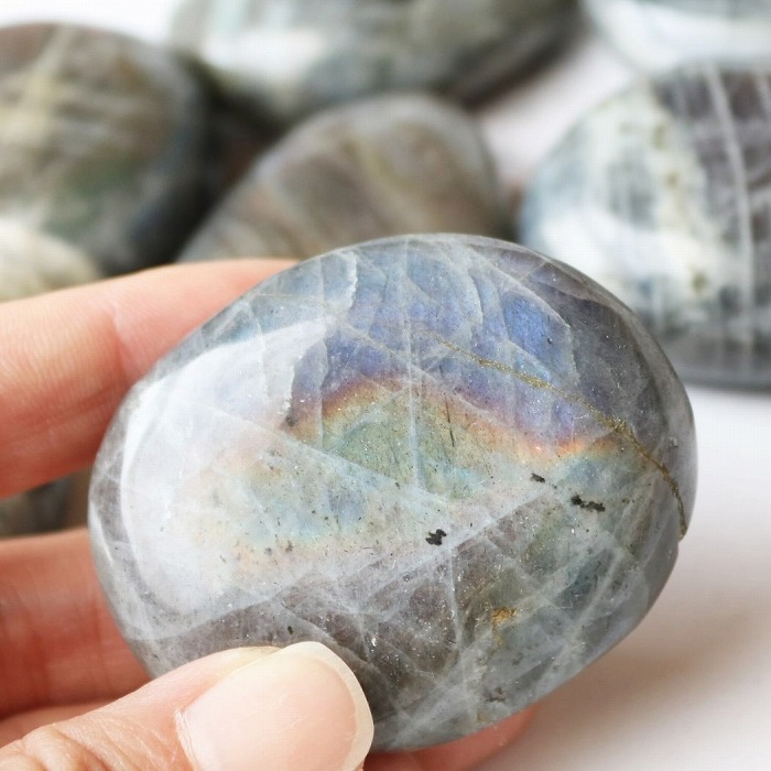 楽天市場】天然石 ラブラドライト パームストーン 1個 タンブル 握り石