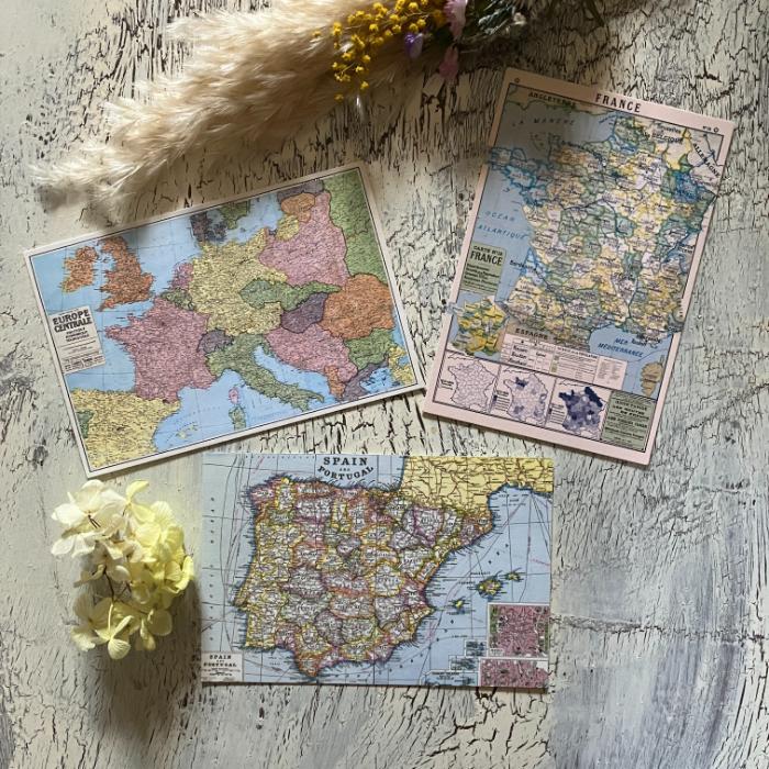 楽天市場】CAVALLINI & CO ポストカード 世界地図 ヴィンテージ