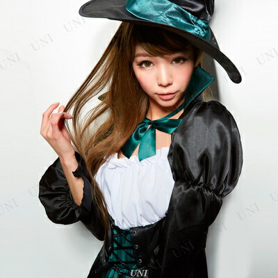 楽天市場】コスプレ 仮装 ウィッチレディ ディープグリーン