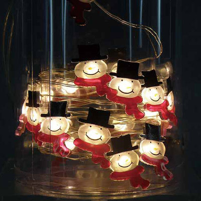 楽天市場】電池式LEDライト スノーマン 20球 【 室内 イルミネーション