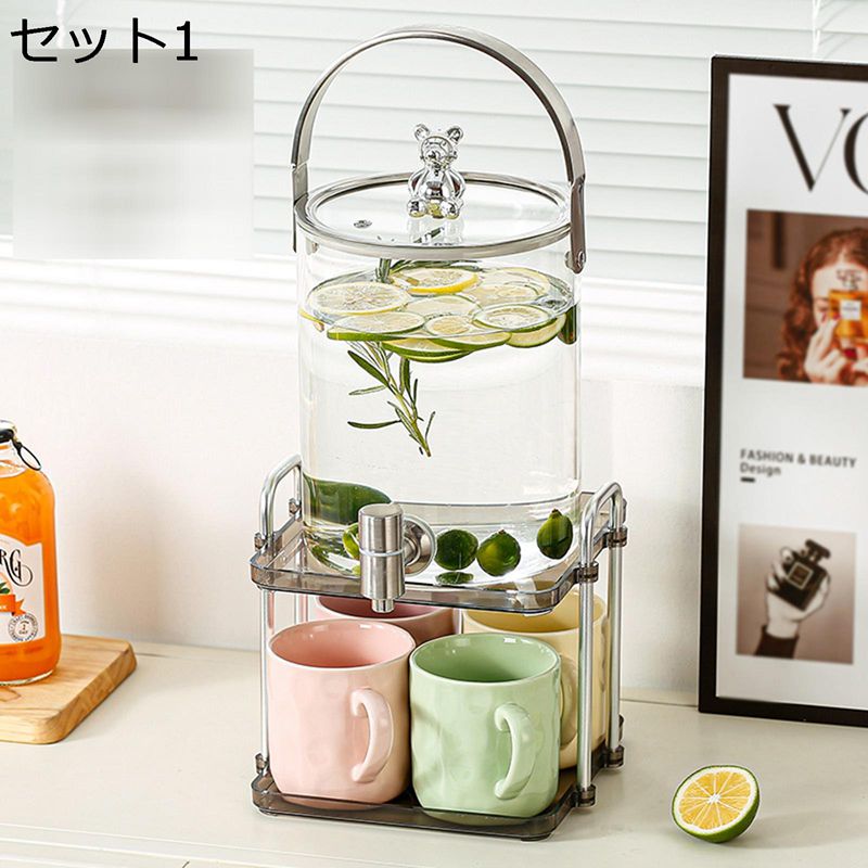 楽天市場】ドリンクピッチャー クマ 冷水筒 ドリンクサーバー 玻璃容器