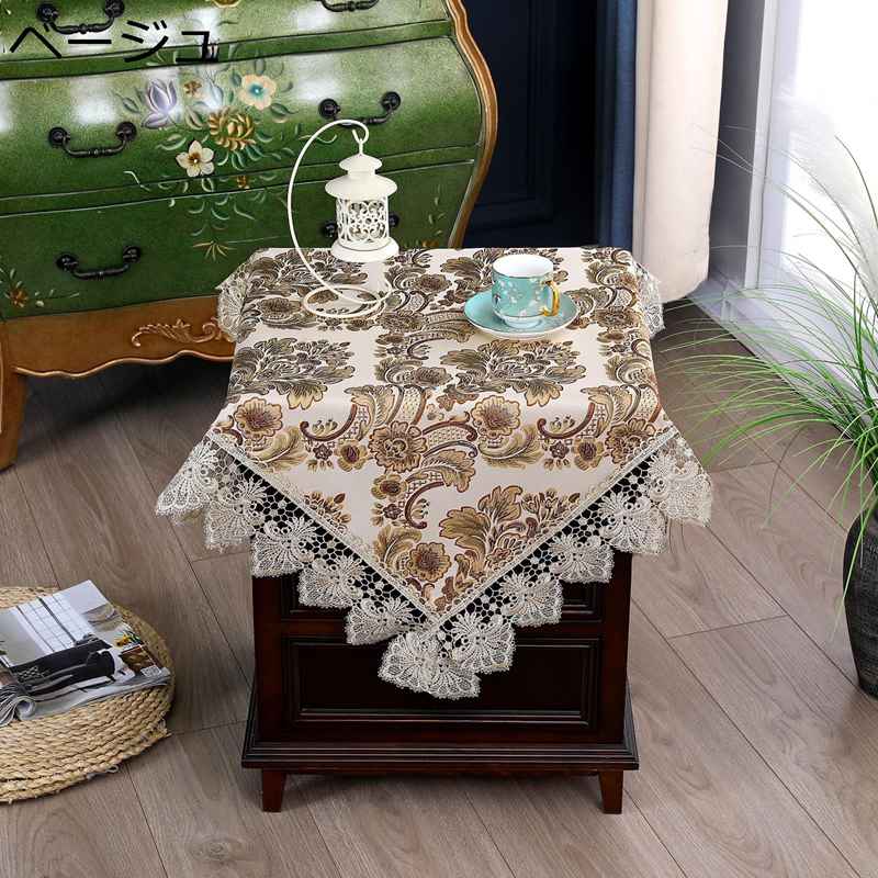 楽天市場】テーブルクロス 欧風レース縁取り 刺繍 花柄 華やか 豪華