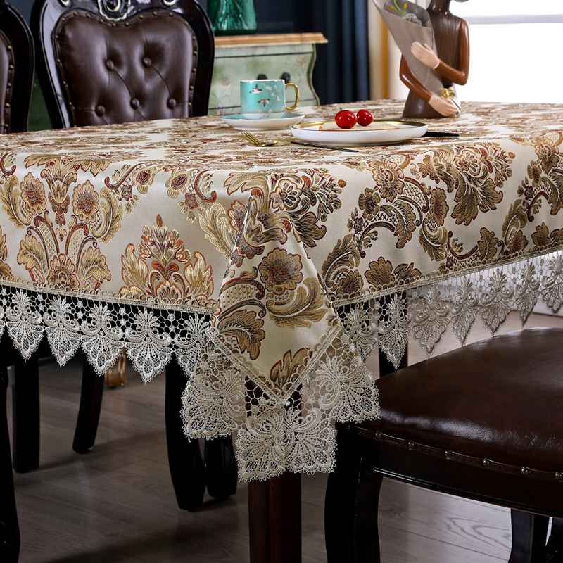 楽天市場】テーブルクロス 欧風レース縁取り 刺繍 花柄 華やか 豪華