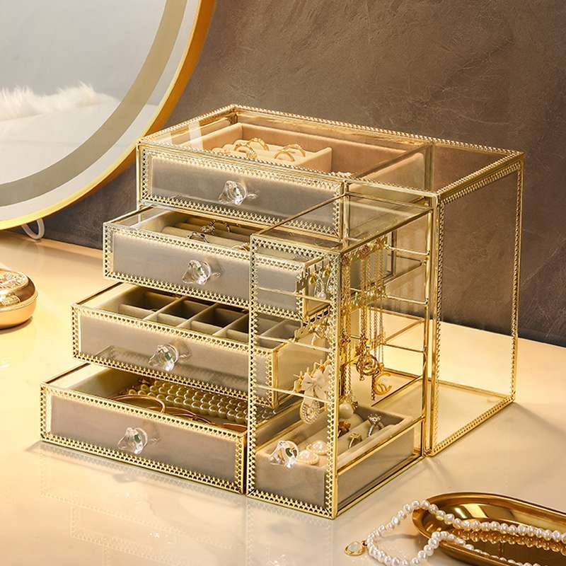 楽天市場】ジュエリーケース 引き出し式 仕切り板 間仕切り 透明蓋