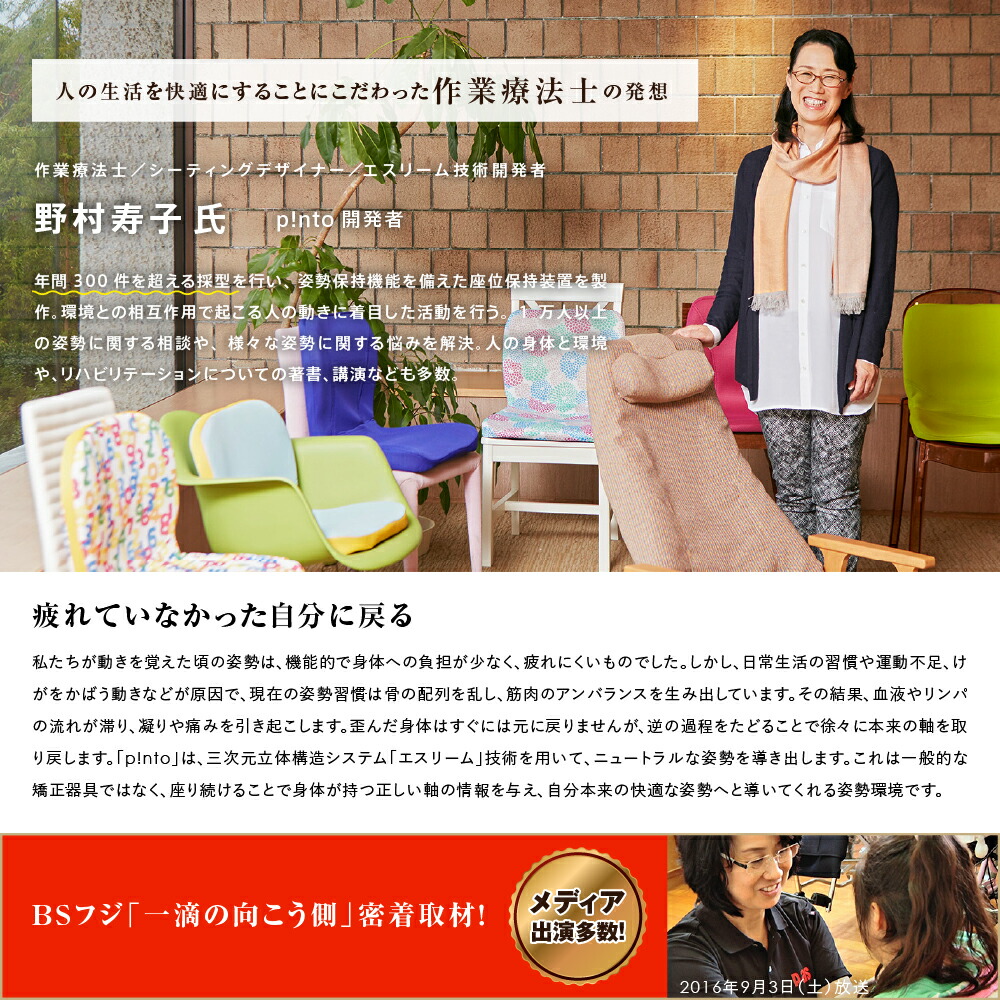 楽天市場】SOU・SOU × p!nto 全3色 正しい姿勢の習慣用座布団