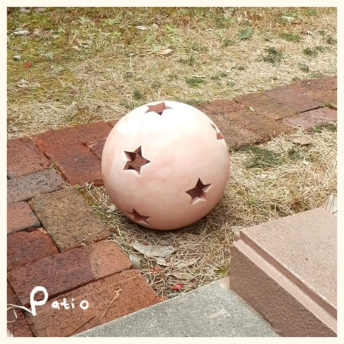 楽天市場】テラコッタ オーナメントオブジェ 星柄ボールM【素焼