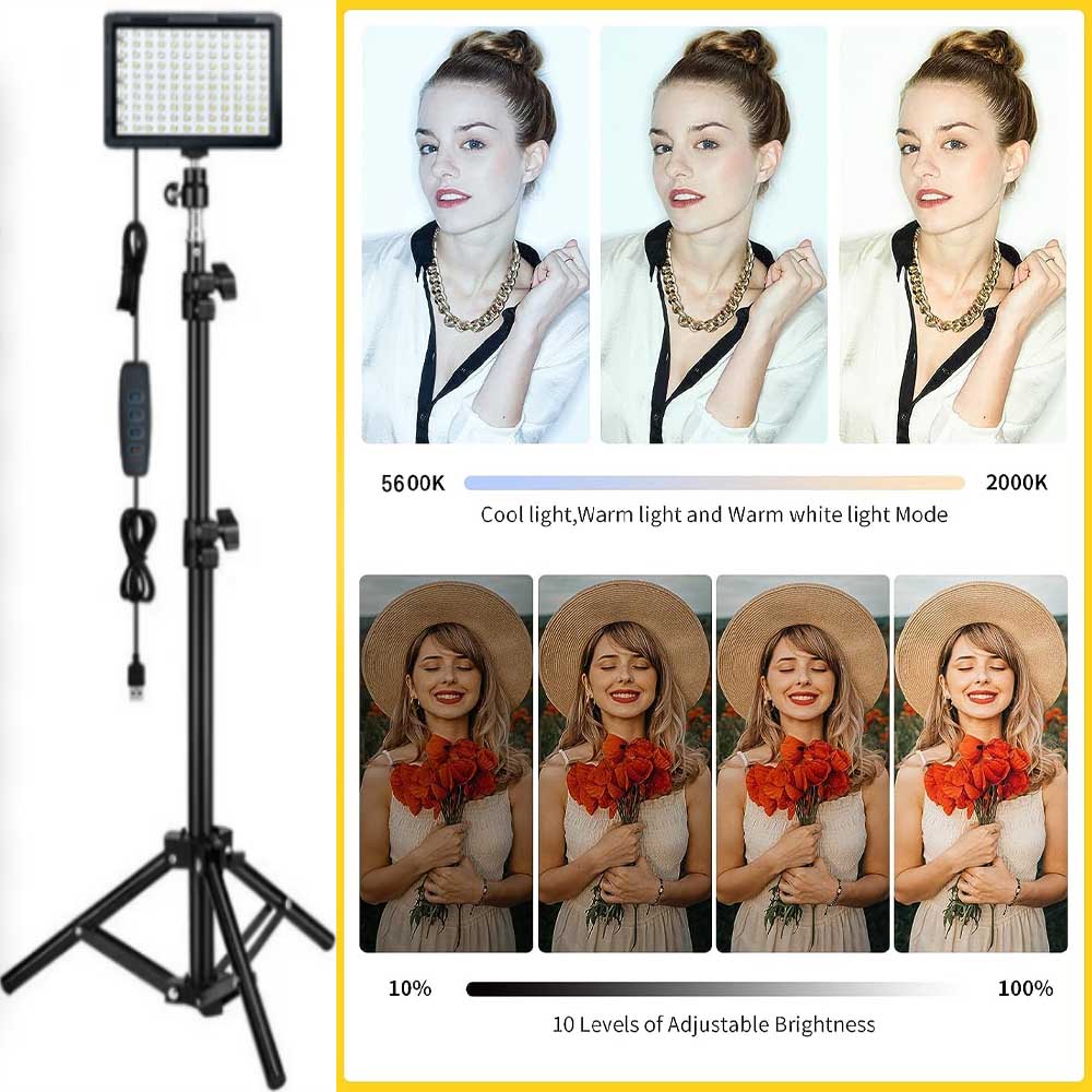 楽天市場】LEDビデオライト三脚付 2パック 撮影照明ライト カメラ