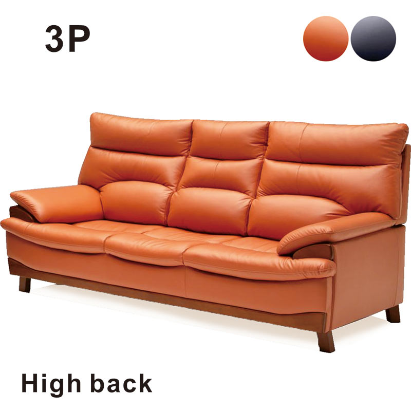 楽天市場】ソファー レザーファブリック 3人掛け ハイバックソファ 3人