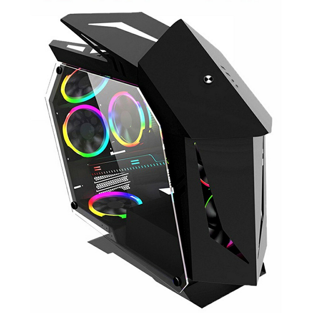 楽天市場】PCケース ゲーミングケース セミオープンケース パソコン