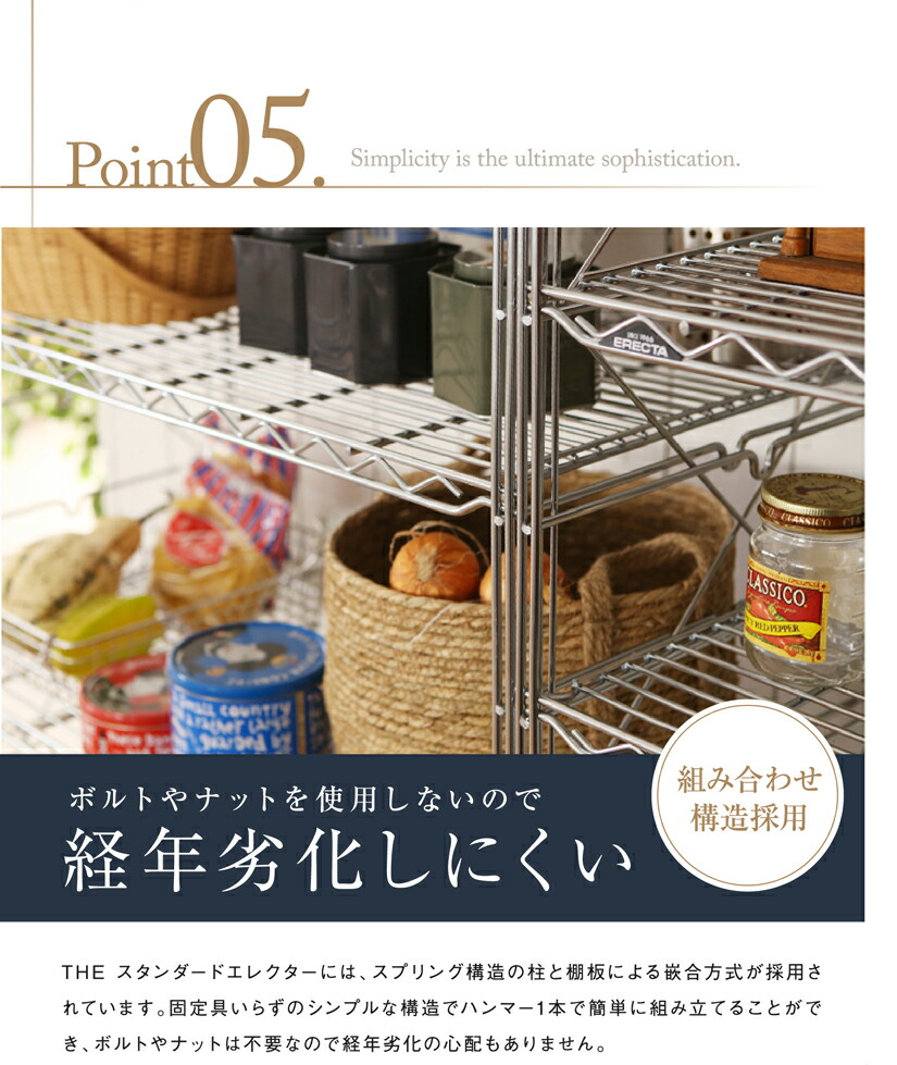 楽天市場】スタンダードエレクター Sシリーズ ERECTA シェルフ