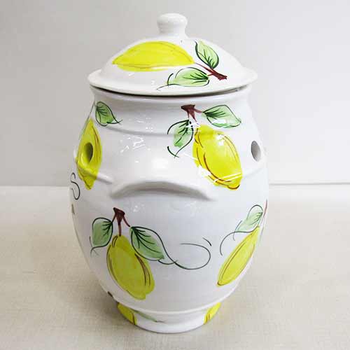 楽天市場】□スペイン陶器□【送料無料】ハエンじゃがいも保存用壺型