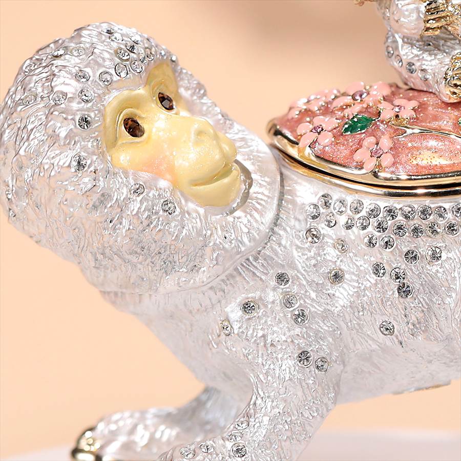 楽天市場】【正規品】 親子申 サル 桜 猿 干支 ジュエリーボックス