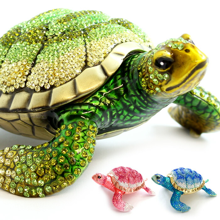 楽天市場】【正規品】 海亀 （万年亀） 縁起物 クリスタルジュエリー