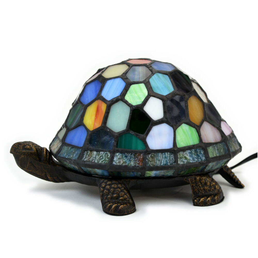 楽天市場】ステンドグラス かめ 卓上ランプ ズコット タッチセンサー