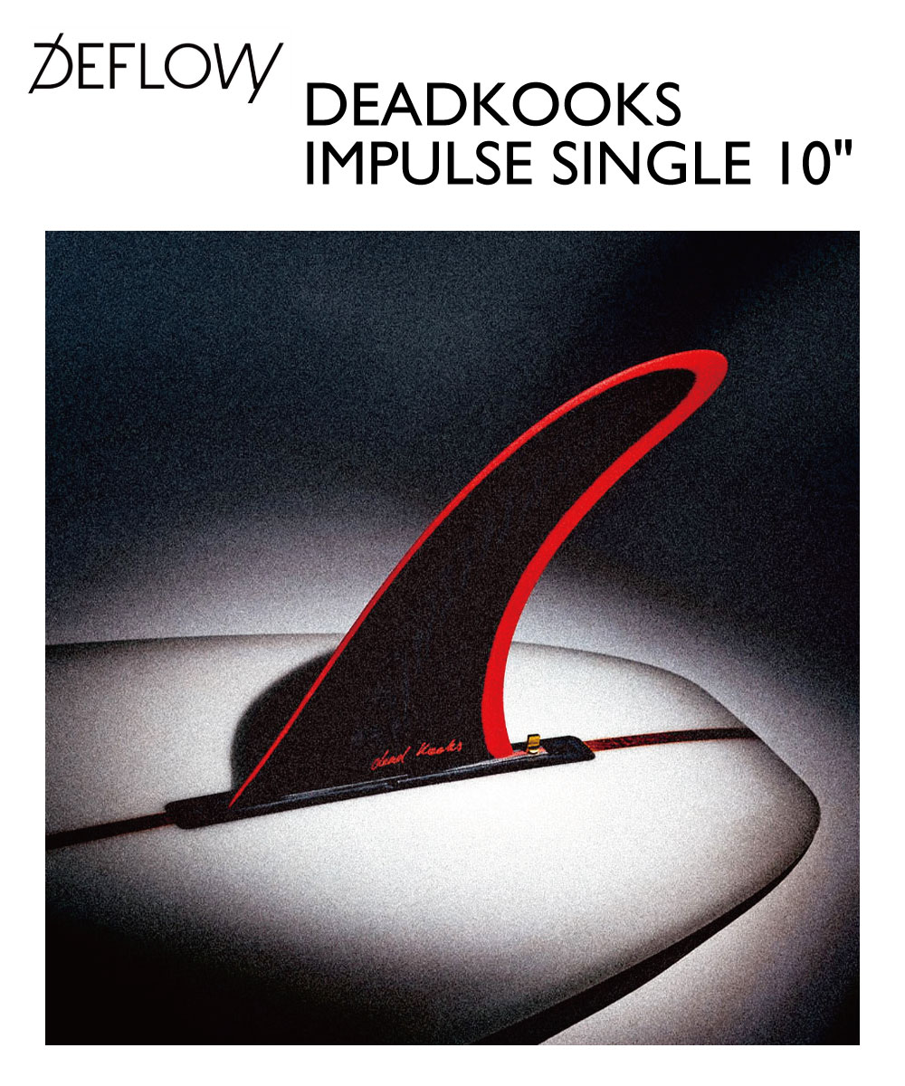 Dead Kooks サーフボードフィン 黒/赤 DEADKOOKS デッドクークス