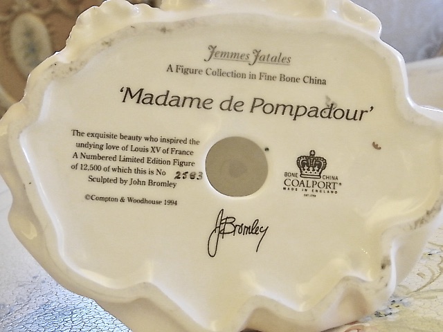 楽天市場】証明書付 コールポート ポンパドール夫人のフィギュリン