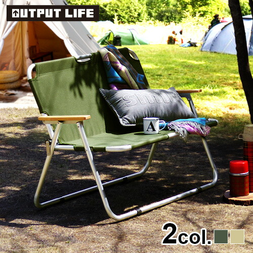 楽天市場】折り畳み アウトドア ベンチ チェア 背もたれ アウトプット