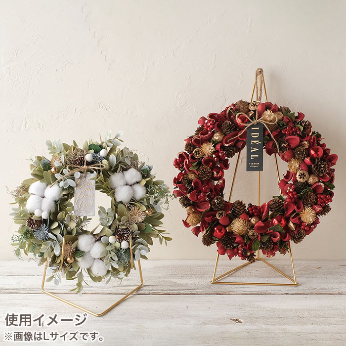 楽天市場】リース フラワーリース 冬 クリスマス CMナチュラルリース M