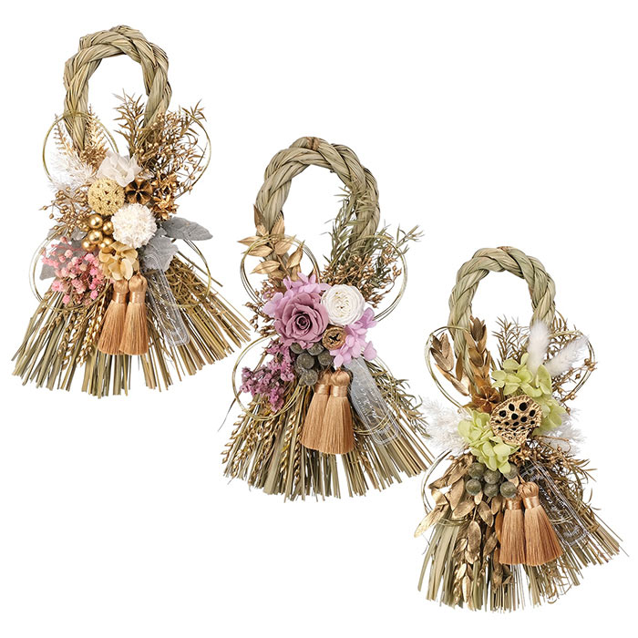 楽天市場】正月飾り しめ縄 リース しめ縄飾り 注連縄 壁掛け おしゃれ