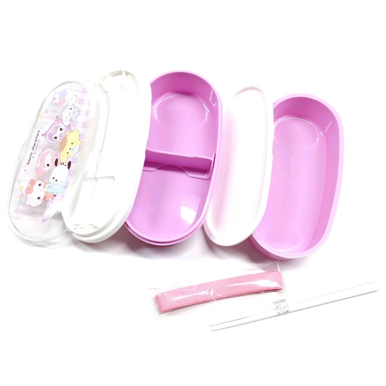 楽天市場】サンリオキャラクターズ だ円2段ランチボックス 【サンリオ