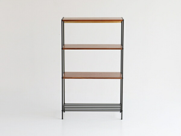 M*u様 北欧ヴィンテージ メープル無垢材インダストリアルカームラック