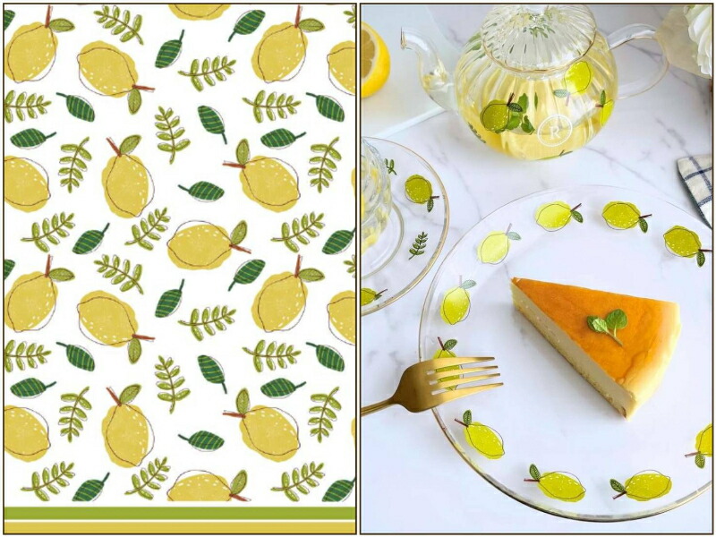楽天市場】ポーセラーツ 転写紙 【ガラス用】北欧風レモン転写紙