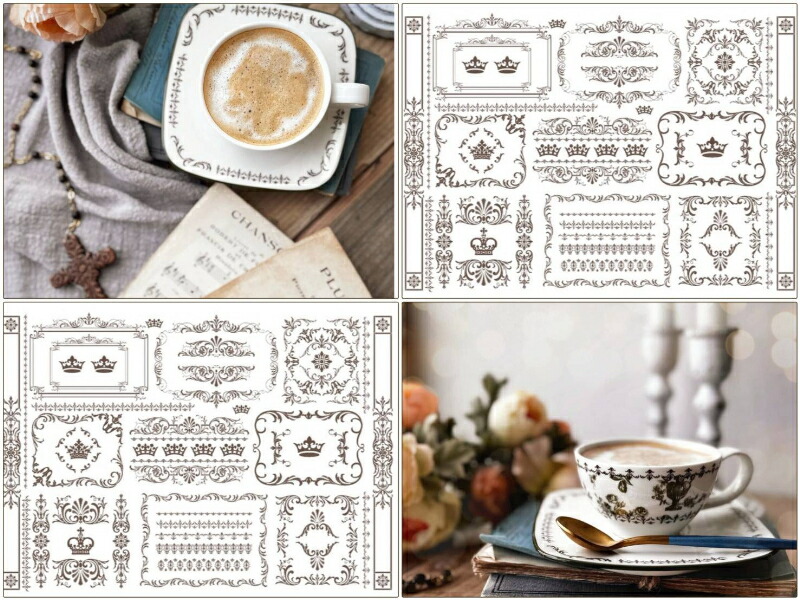 楽天市場】ポーセラーツ 転写紙 【白磁用】 フレーム＆オーナメント