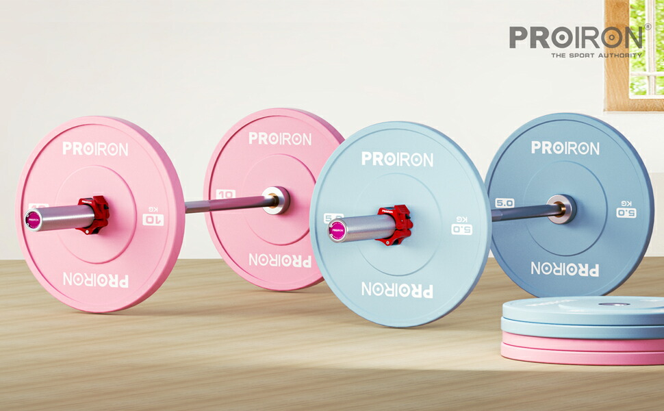 PROIRON ウエイトプレートとシャフトセット カラー、 スクワット台付き