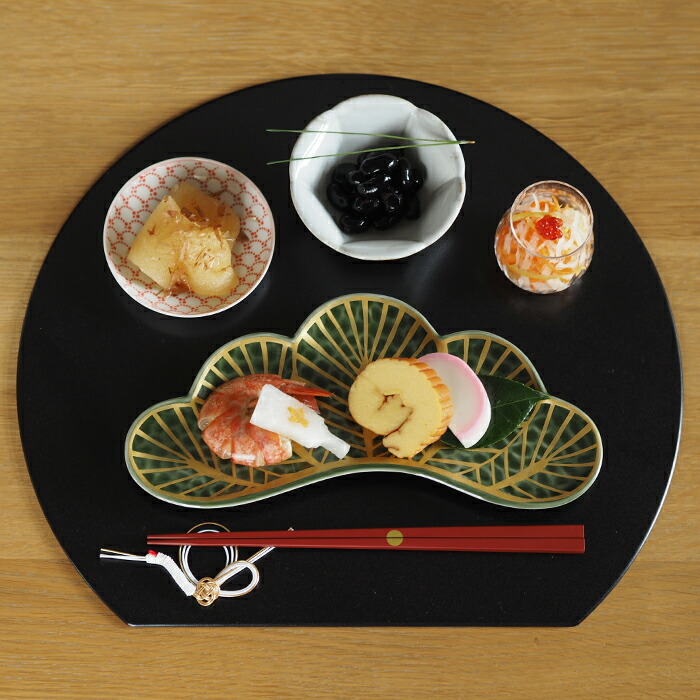 楽天市場】幸楽窯 錦 茶緑金 松葉形 前菜皿 / 有田焼 和食器 新年