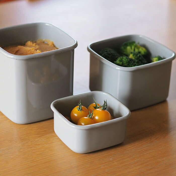 楽天市場】野田琺瑯 +Gray スクウェア S / プラスグレイ グレー