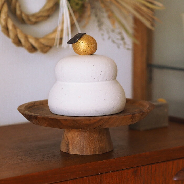 楽天市場】原田敬子 鏡餅M / 陶器 陶器製 鏡餅 お正月飾り 飾り 置物