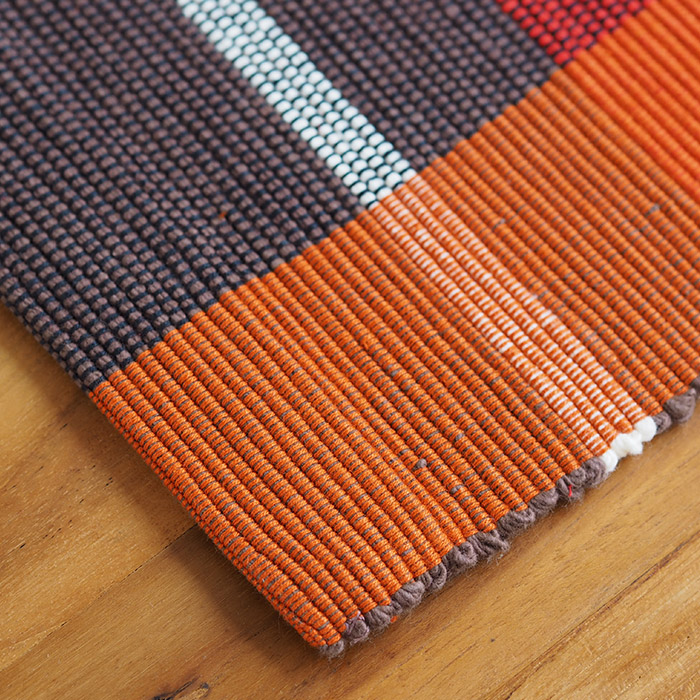 楽天市場】ベアフット 手織 プレイスマット スリランカ製 オレンジ