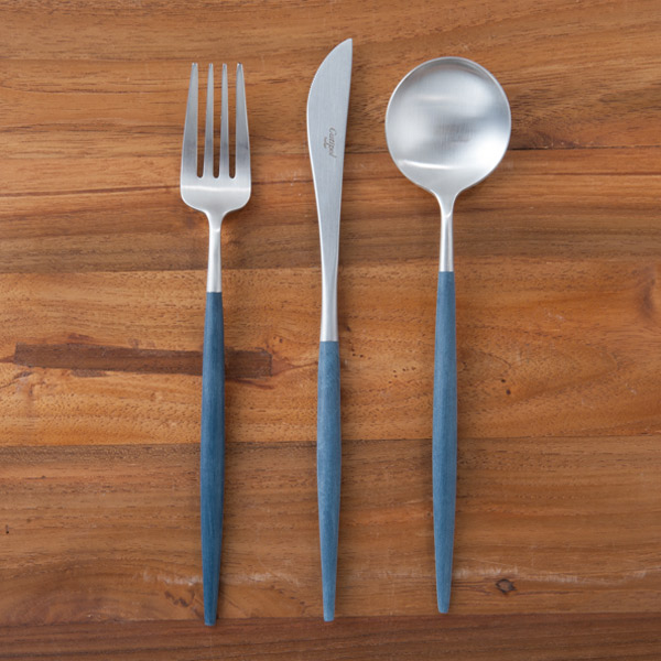 楽天市場】□クチポール ゴア・ブルー シルバー ディナーセット 3PCS