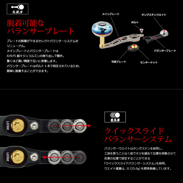 楽天市場】メガテック リブレ ハンドル SB 65-70 シマノ 左巻き用