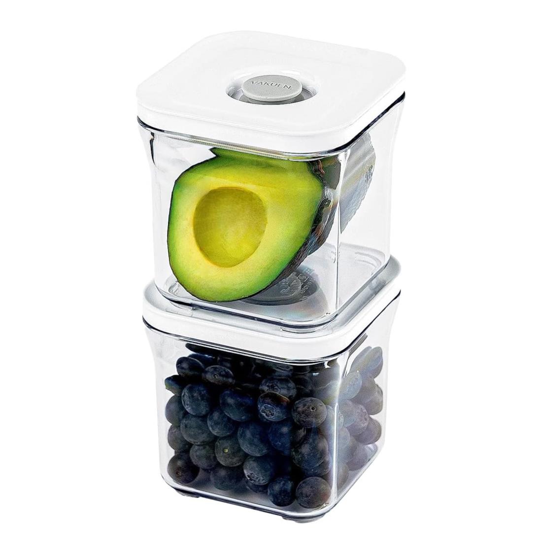 楽天市場】VAKUEN プレミアム真空保存容器 ショート2個セット バルブで