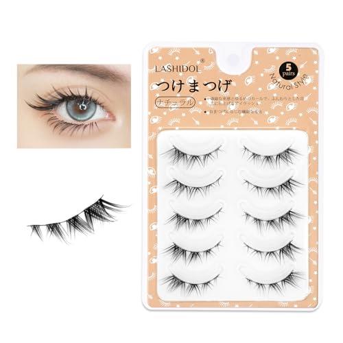 楽天市場】LASHIDOL つけまつげ ナチュラル つけま 極細の黒色まつ毛
