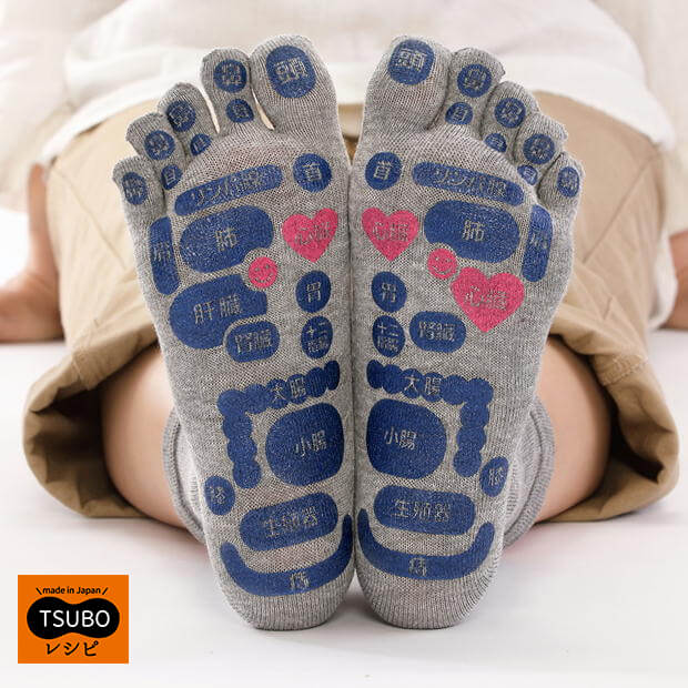楽天市場】三笠 靴下 TSUBOレシピ 靴下 ソックス つぼマップ 日本製 5