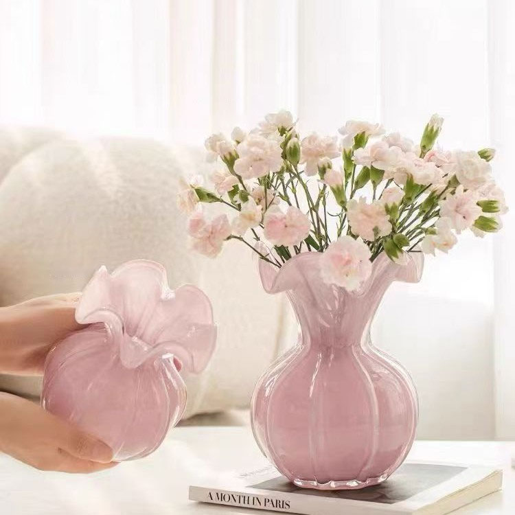 楽天市場】【SALE】ピンク・ガラスフラワーベース Lina 2サイズ