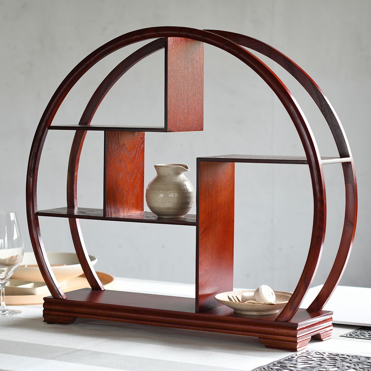 楽天市場】【取り寄せ商品】TEA STAND ティースタンド 丸型茶壷飾棚