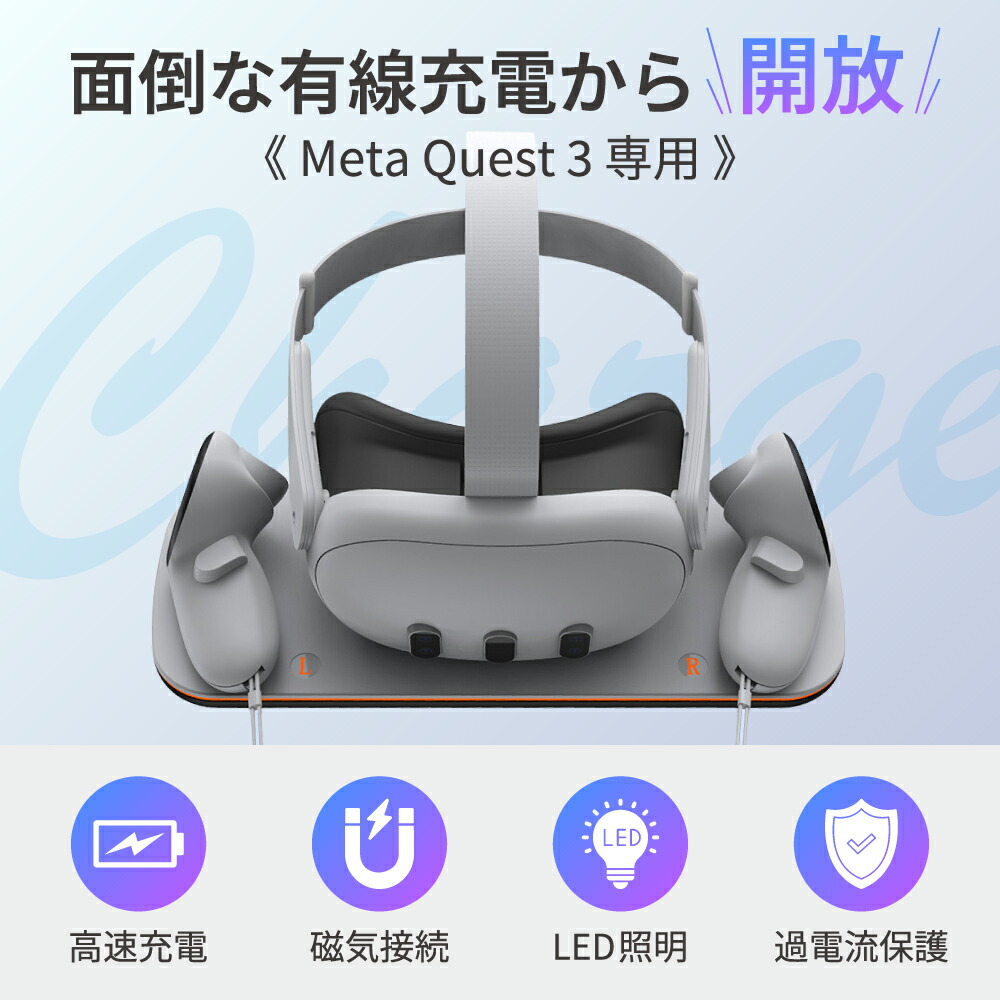 楽天市場】Meta Quest 3 充電ドック 充電 充電台 充電スタンド