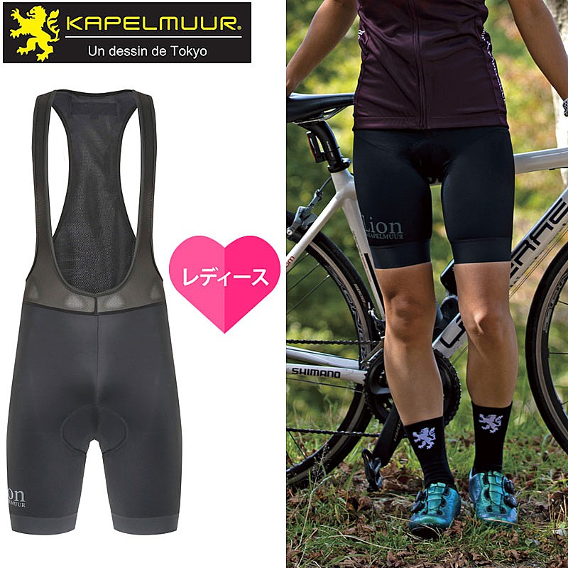楽天市場】カペルミュール Ladies サイクルビブショーツ グレーロゴ