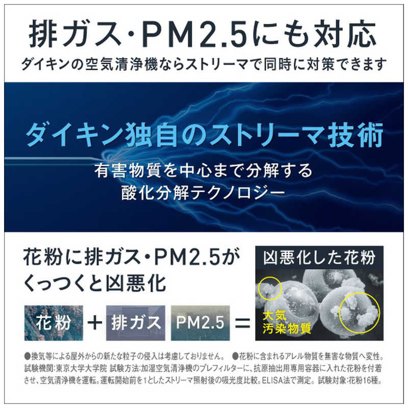 楽天市場】ダイキン DAIKIN UVストリーマ空気清浄機 空気清浄:22畳まで