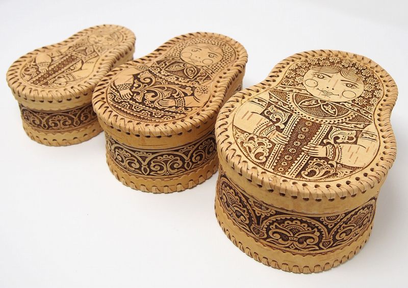 楽天市場】シベリア民芸品白樺の皮ベレスタで作った小箱