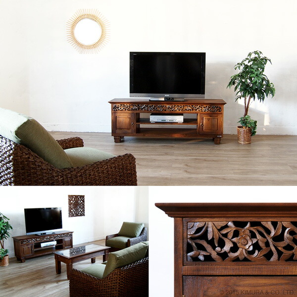 楽天市場】≪SALE≫99999→79999円!!アジアンリゾートの木製TVボード